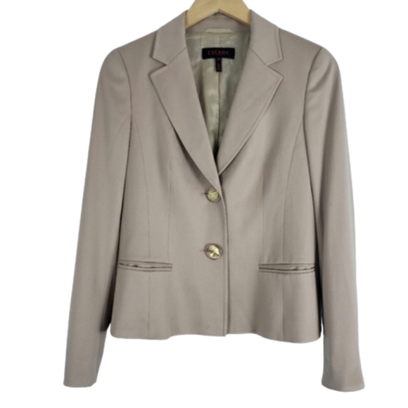 Escada vintage wool tan blazer jacket